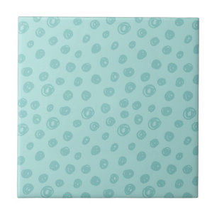 Teal Dot Pattern Tile