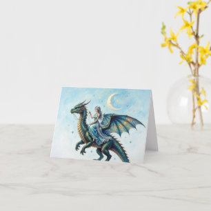 Teal Dragon Fairy Any Occasion Card
