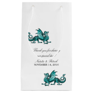 Teal Dragon Wedding Gift Bag