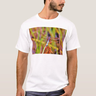 Teal Dragonfly on sedge T-Shirt