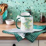 Teal Dragonfly splatter personalised  Coffee Mug<br><div class="desc">teal Dragonfly splatter,  edit name (stay between little boxes)</div>