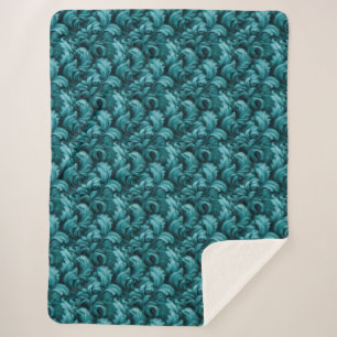 Teal Dreams Sherpa Blanket