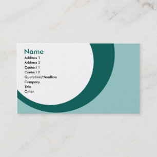 teal drip drops : 2-sided : business card