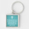 Teal Driver's Prayer Blessing Keychain