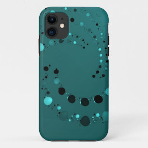 Teal Droplets iPhone 11 Case