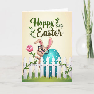 Teal Egg Faux Gold Foil Look Card