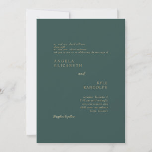 Teal Elegance in Motion Wedding Invitation
