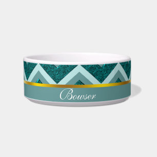 Teal Embossed Foil Bowl