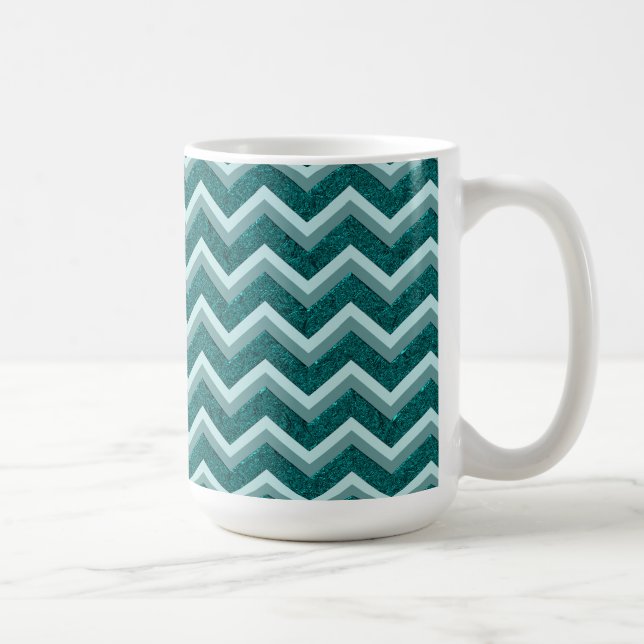 Teal Embossed Foil Coffee Mug (Right)