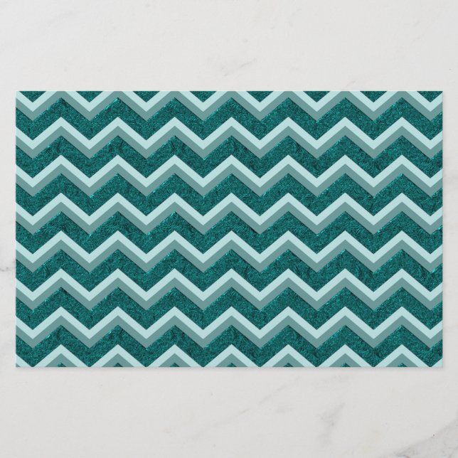 Teal Embossed Foil Stationery (Front)