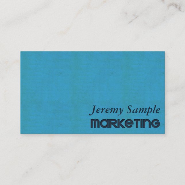Teal Engraved Business Card (Front)