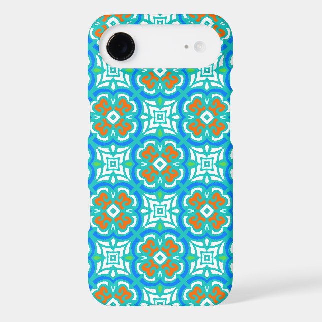 Teal Ethnic Pattern Case-Mate iPhone Case (Back)