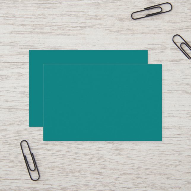Teal European Business Card (Front/Back In Situ)