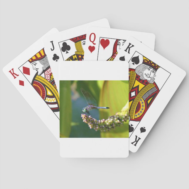 Teal eyed Dragonfly Playing Cards (Back)