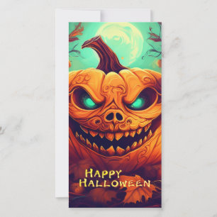 Teal-Eyed Pumpkin Candles Full Moon Halloween