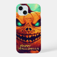 Teal-Eyed Pumpkin Candles Full Moon Halloween