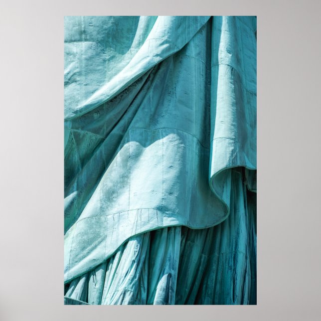 Teal fabric cover poster (Front)