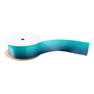 Teal Fade Satin Ribbon
