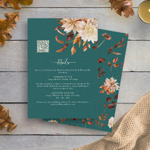 Teal Fall Details Enclosure Card