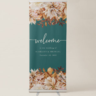 Teal Fall Vertical Retractable Banner