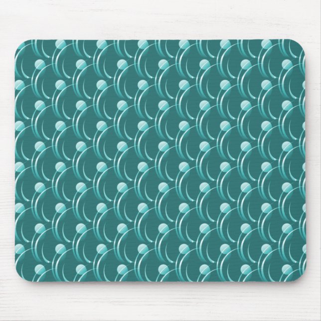 Teal Fancy Swirls Mousepad (Front)