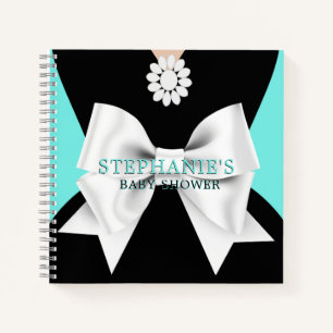 Teal Fancy Tiffany Theme Baby Shower Guest Book