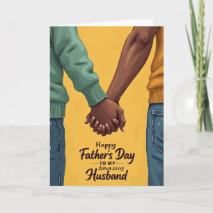 Teal Fathers Day Hand Card