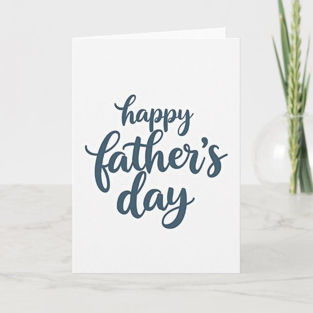 Teal Fathers Day Shadow Card (Front)
