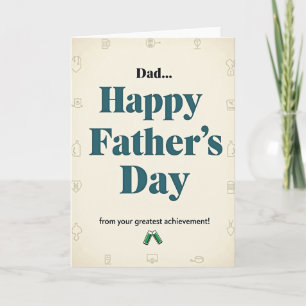 Teal Fathers Day Toast Card
