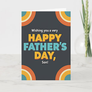 Teal Fathers Day Wishes Card