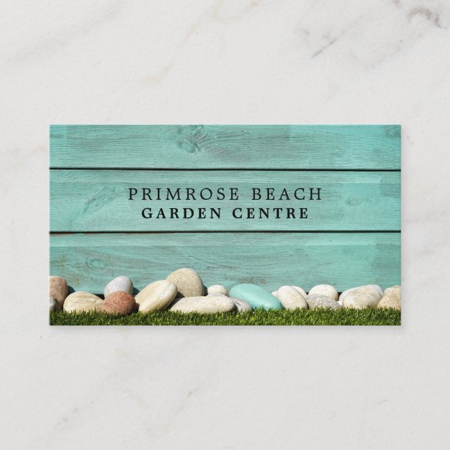 Teal Fence, Garden Centre, Horticulturist Business Card (Front)