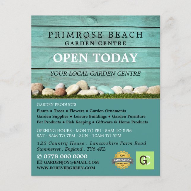 Teal Fence, Garden Centre, Horticulturist Flyer (Front)