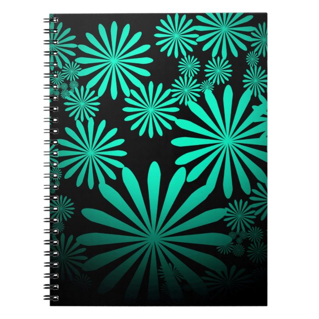 Teal Fireworks Notebook (Front)