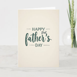 Teal First Fathers Day Graphic Card