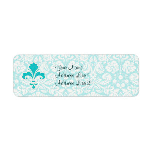Teal Fleur de lis