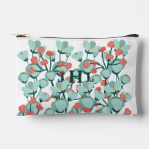Teal Floral Personalised Stationery Pouch