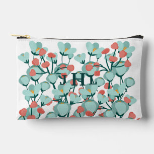Teal Floral Personalised Stationery Pouch