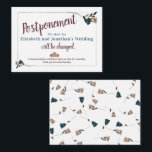 Teal Floral Wedding Postponement Card<br><div class="desc">Unexpected date changes can happen. Send your guests a teal garden rose,  wedding Change the Date Card. These postpone event cards look charming with the teal,  wine,  red floral wedding collection.</div>