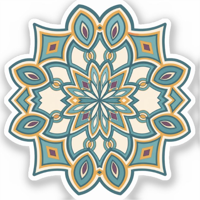 Teal Flower Mandala (Front)