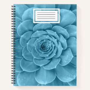 Teal Flowered Spiral Notebook