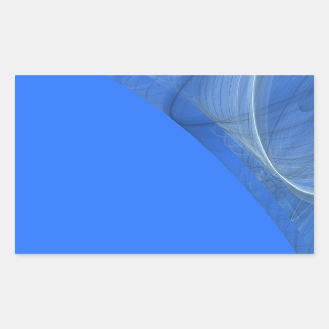 Teal Fractal Background Rectangle Sticker (Front)