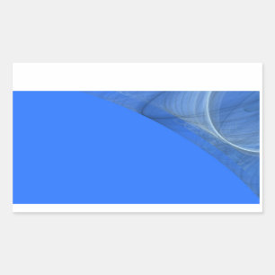 Teal Fractal Background Rectangle Sticker