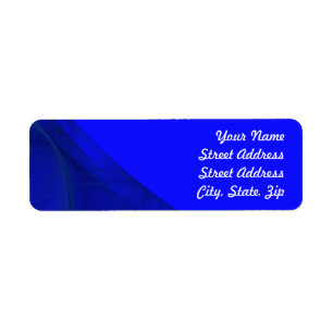 Teal Fractal Background Return Address Sticker