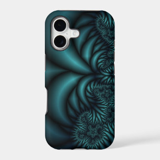 Teal Fractal iphone case