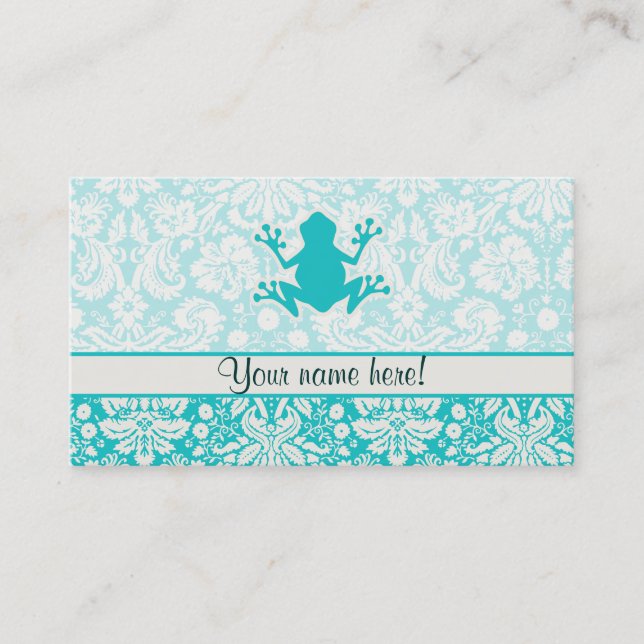 Teal Frog Business Card (Front)