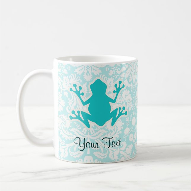 Teal Frog Coffee Mug (Left)