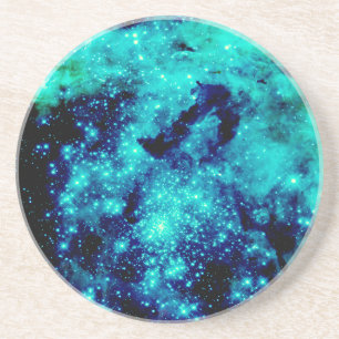 Teal Galaxy Coaster
