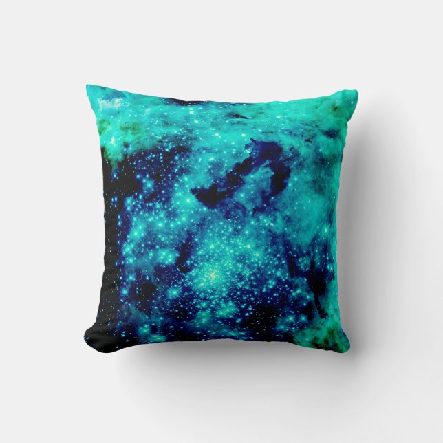 Teal Galaxy Cushion (Front)