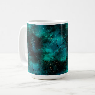Teal Galaxy Series Design 1 Coffee Mug