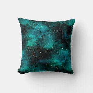 Teal Galaxy Series Design 1   Cushion